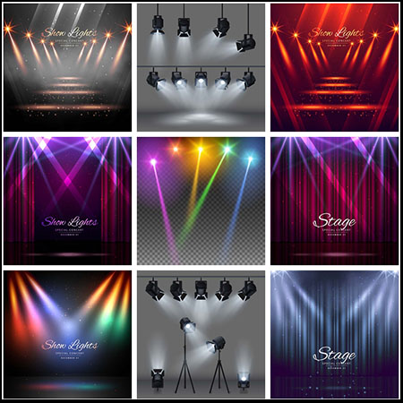 舞台灯光照射，射灯背景第一素材网矢量素材精选