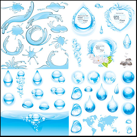 水滴水波水资源第一素材网矢量素材精选