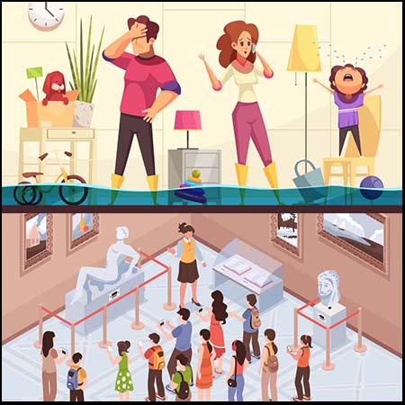 人群消费工作交流第一素材网矢量插图精选