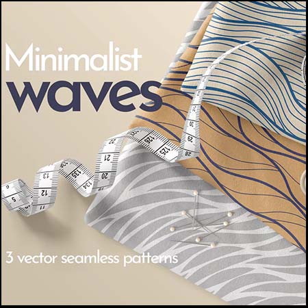 复古波浪条纹无缝背景素材