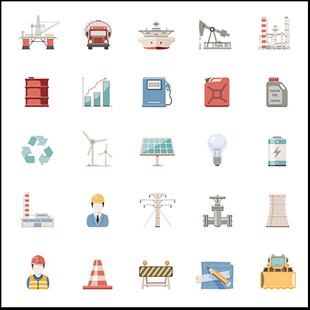 3套石油工业设计第一素材网矢量图标精选