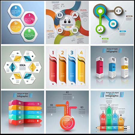 49款商务信息图表第一素材网矢量素材精选