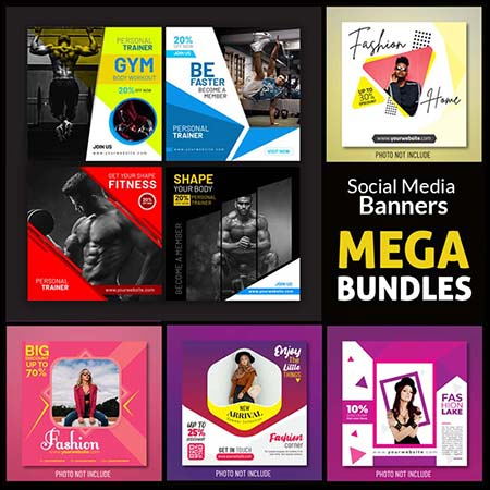 社交媒体网页横幅广告第一素材网矢量模板精选