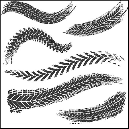 三套28个轮胎印第一素材网矢量素材精选