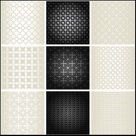 欧式几何复古无缝图案背景素材