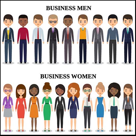 办公人物卡通男人女人素材