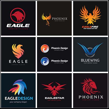 25个老鹰图标LOGO标志