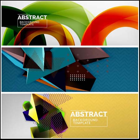 动态抽象横幅几何背景素材