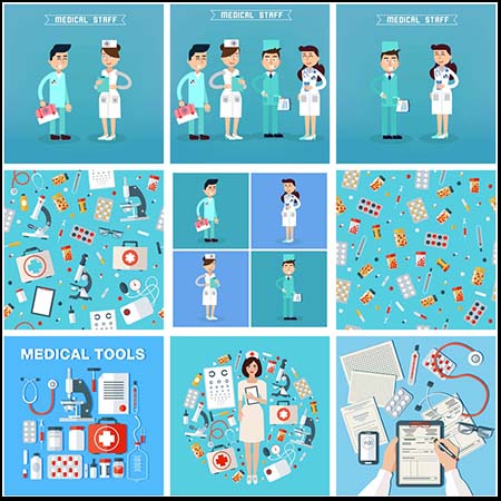 医生护士及医疗器材药物素材