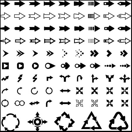 上百个方向箭头第一素材网矢量素材精选