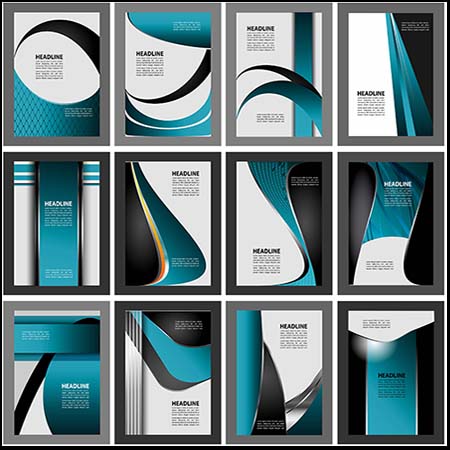 大气企业小册子封面第一素材网矢量模板精选