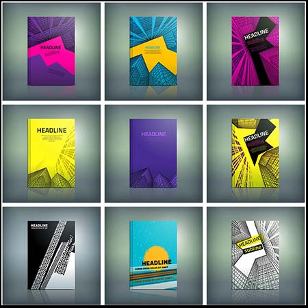 高楼大厦背景小册子传单第一素材网矢量模板精选