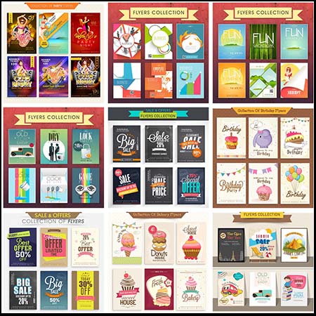 45款多风格传单海报第一素材网矢量素材精选