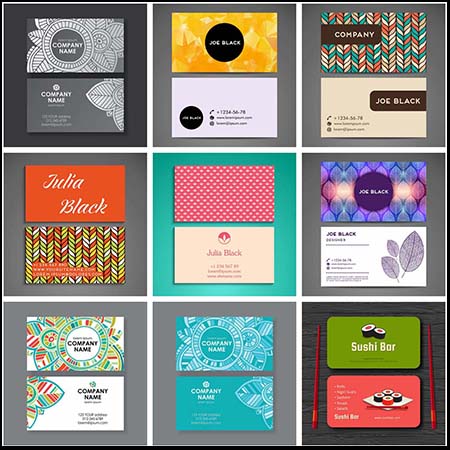 49款漂亮的企业个人名片第一素材网矢量模板精选