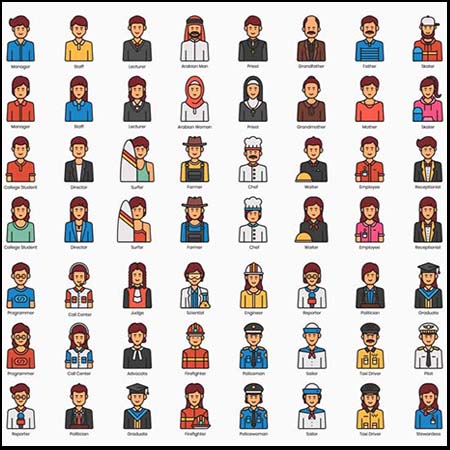 350个人物用户图标