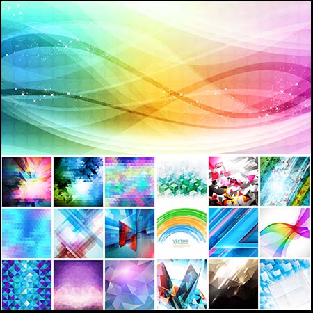 七彩霓虹菱形彩带第一素材网矢量背景精选