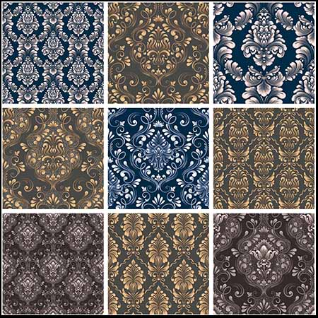 27款欧式复古花纹第一素材网矢量背景精选