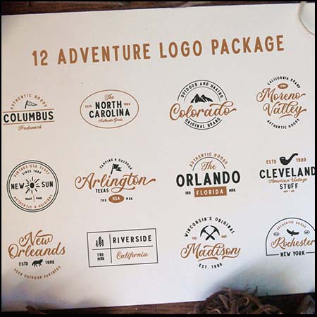 12个探险冒险第一素材网矢量标志精选图标