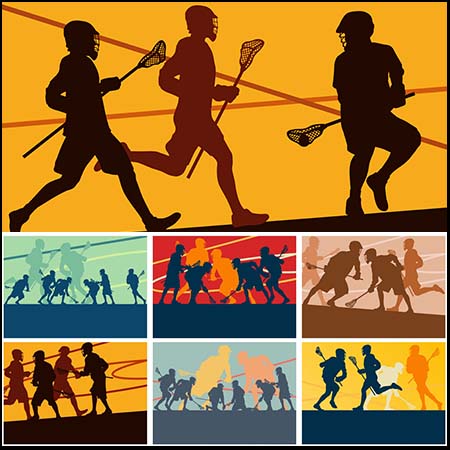 15款曲棍球体育运动剪影第一素材网矢量素材精选