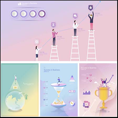 商务数据分析AI扁平化抽象金融商业科技插图