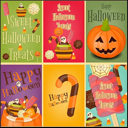 万圣节南瓜怪海报和矢量设计素材