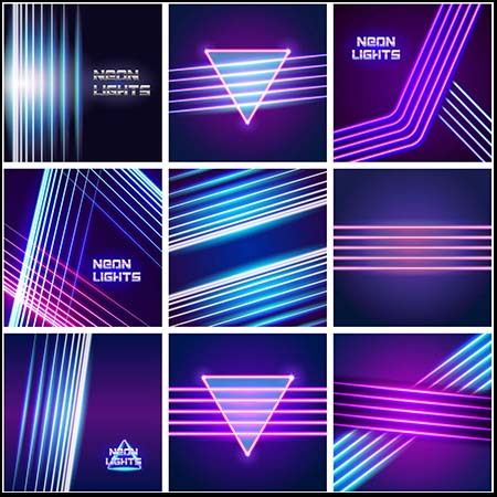 蓝色背景霓虹线第一素材网矢量背景精选素材