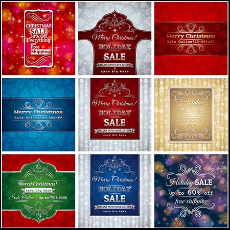 圣诞节商场促销海报花纹背景第一素材网矢量素材精选