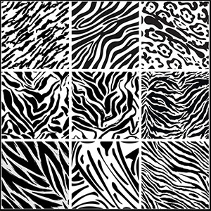 动物斑马纹无缝背景矢量图案