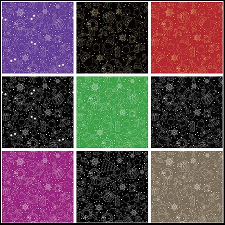 12款圣诞节无缝背景第一素材网矢量素材精选