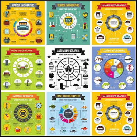 8款矢量信息图表