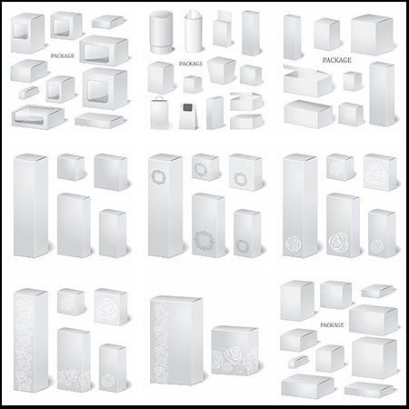 26套包装盒和手提袋包装袋矢量样机模型
