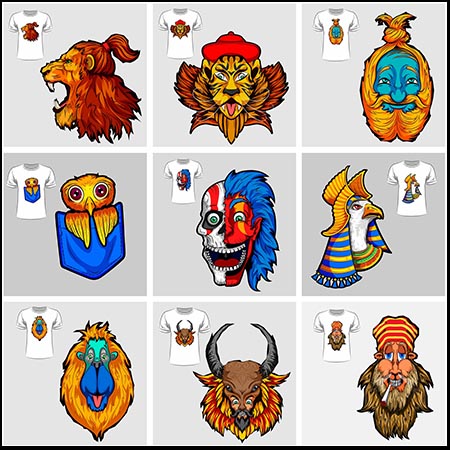 42款T恤印花卡通第一素材网矢量素材精选