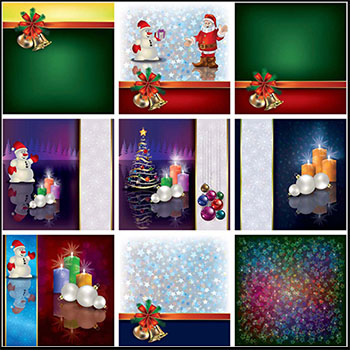 16款圣诞节贺卡广告背景第一素材网矢量素材精选