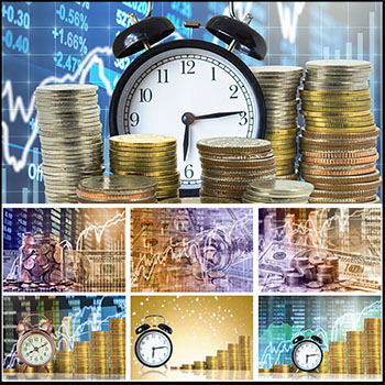 8款时间就是金钱概念JPG高清海报背景