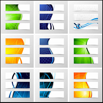 25套波纹背景横幅第一素材网矢量素材精选