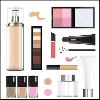 美容化妆品产品包装矢量样机模型