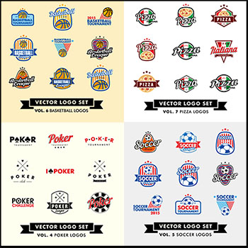 5套篮球披萨面包店体育用品第一素材网矢量图标精选