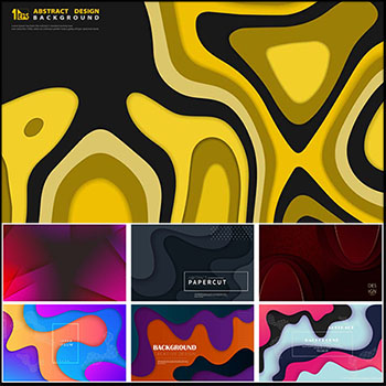 9款几何立体背景装饰第一素材网矢量素材精选