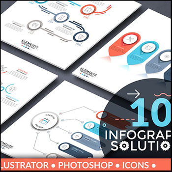 信息图表解决方案第一素材网矢量素材精选