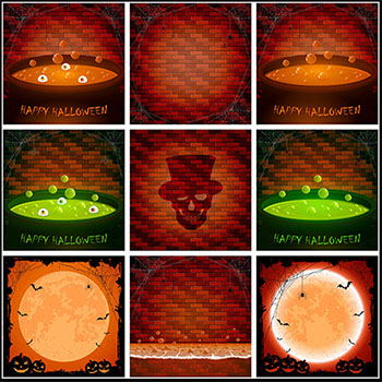 22款万圣节恐怖药缸毒液第一素材网矢量背景精选