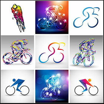 18款自行车抽象第一素材网矢量图标精选素材