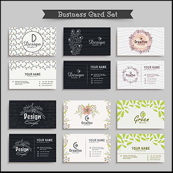 25套漂亮的卡片名片第一素材网矢量素材精选