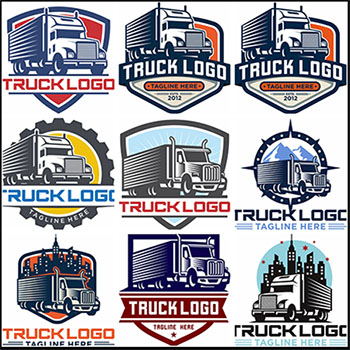 10款卡车LOGO第一素材网矢量图标精选