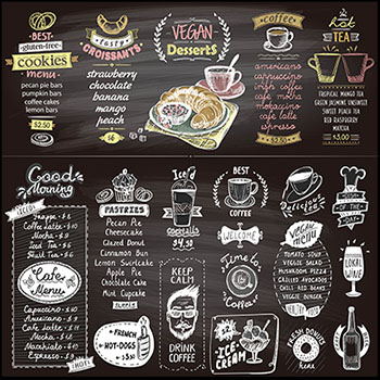 6款欧式西餐餐厅点菜单第一素材网矢量素材精选