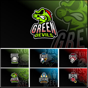 6个电子竞技LOGO图标标志第一素材网矢量模板精选