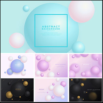 三维立体球形渐变抽象背景第一素材网矢量素材精选