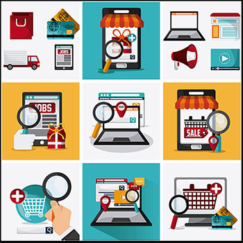 12款电商网络购物电商促销第一素材网矢量插图精选