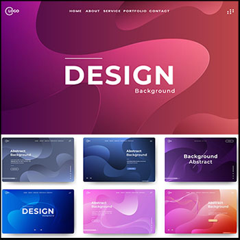 8款网页横幅抽象背景第一素材网矢量素材精选