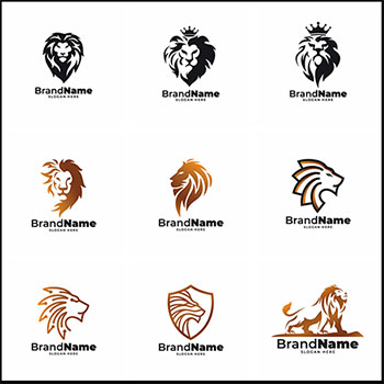 9款狮子头像LOGO图标第一素材网矢量标志精选