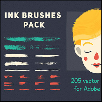 205个手绘艺术画笔AI笔刷